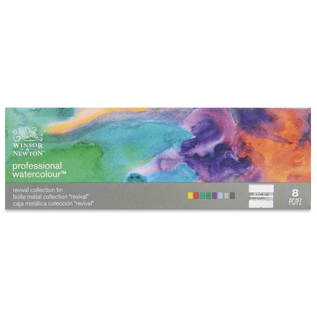 Open in modal - Winsor & Newton Professional Watercolor - Revival Collection, Set of 8, Half Pan