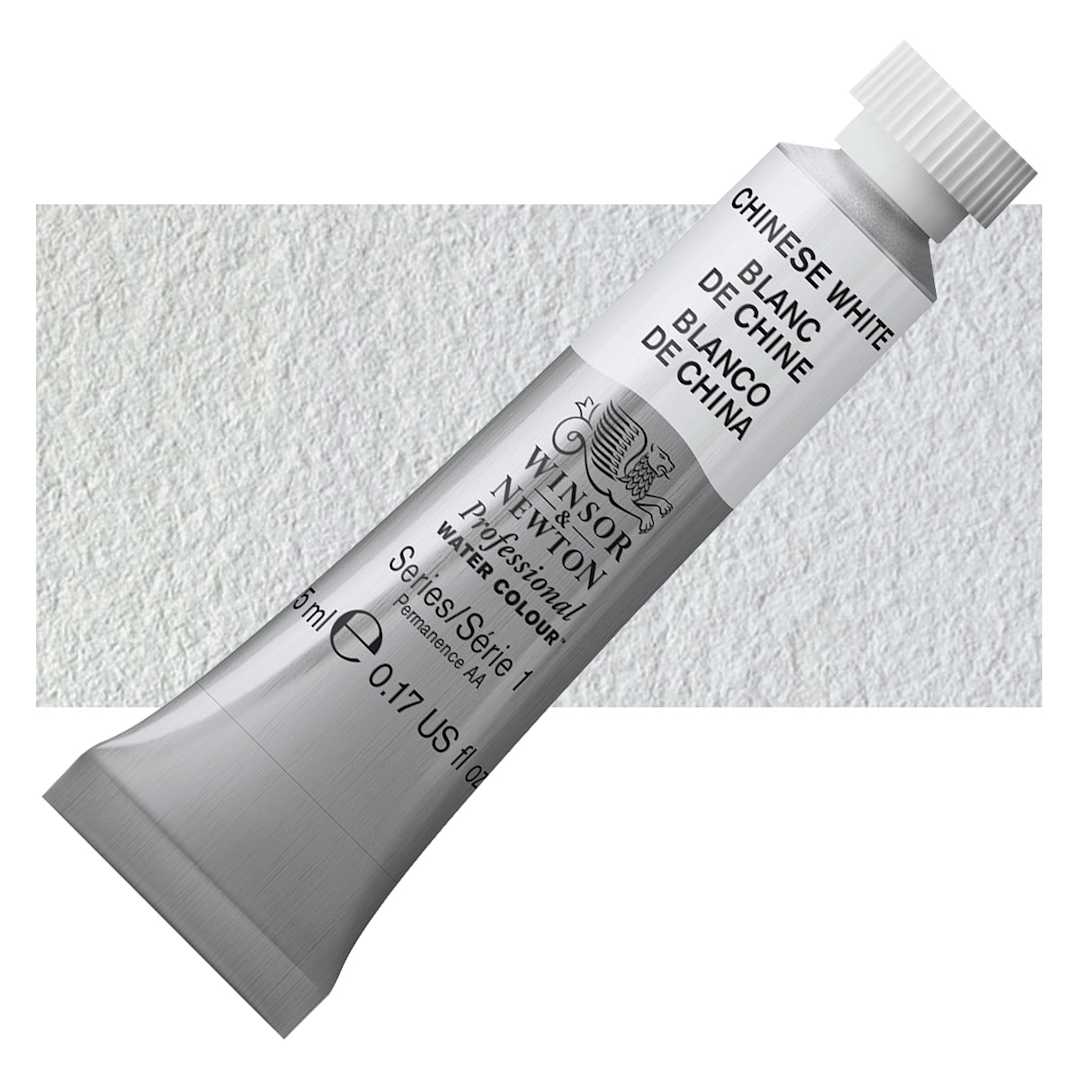 Open in modal - Winsor & Newton Professional Watercolor - Chinese White, 5 ml Tube and swatch