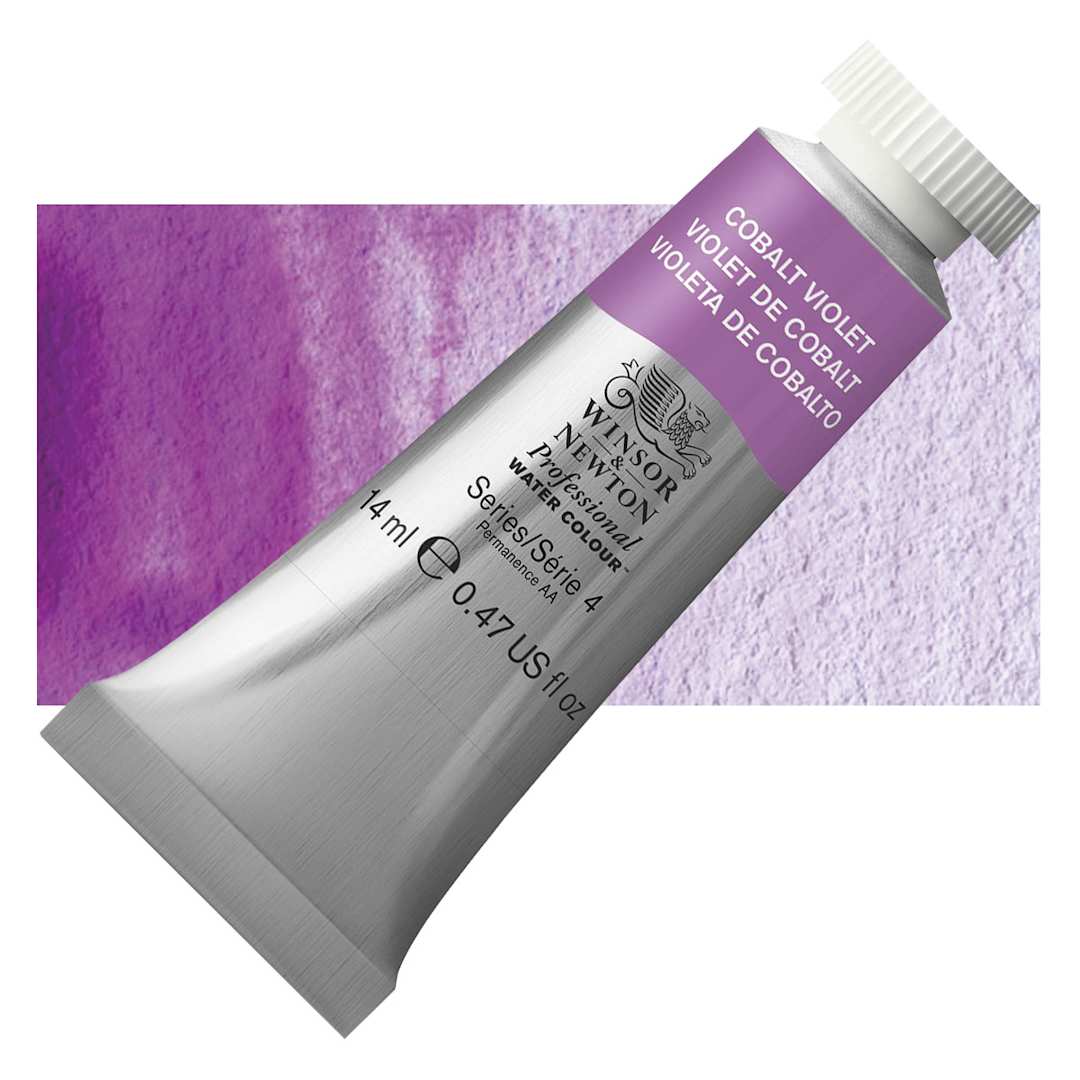 Open in modal - Winsor & Newton Professional Watercolor - Cobalt Violet, 14 ml Tube and swatch