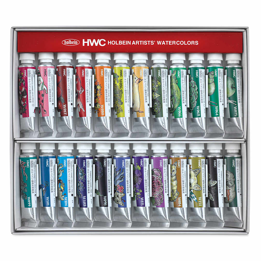 Open in modal - Holbein Artists' Watercolor - Yuko Higuchi, Set of 24