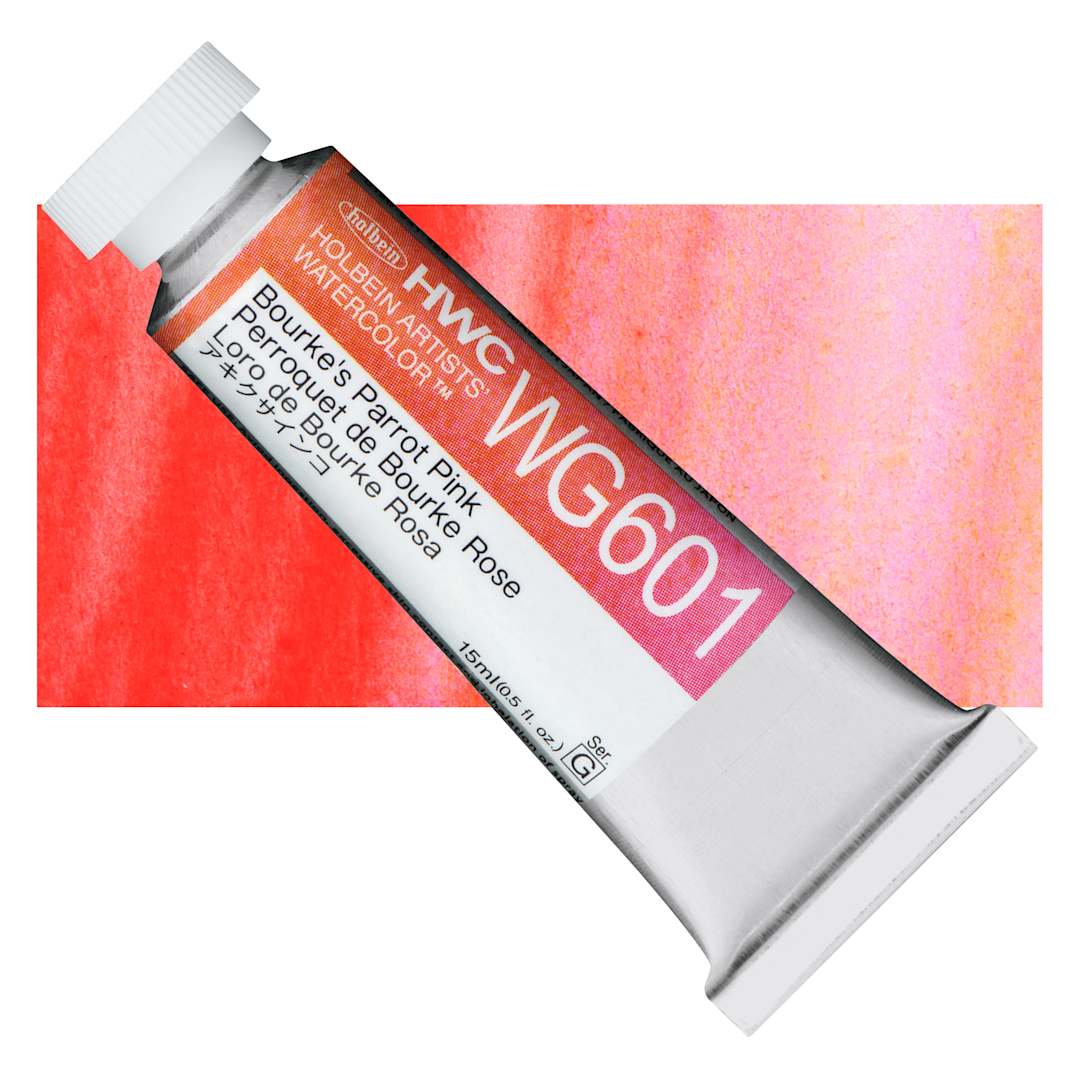 Open in modal - Holbein Artists' Watercolor - Bourke's Parrot Pink, 15 ml tube