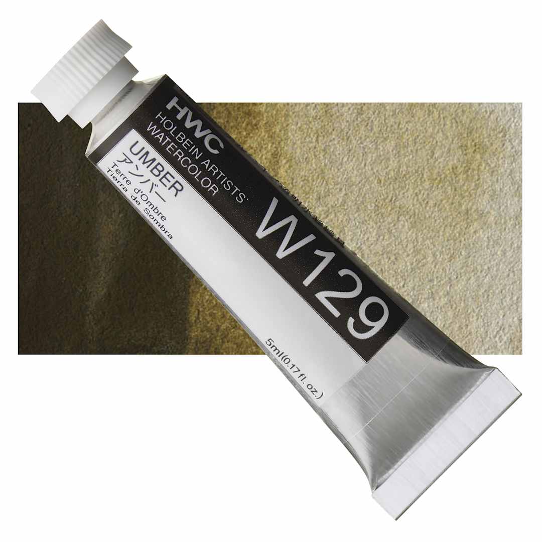 Open in modal - Holbein Artists' Watercolor - Umber, 5 ml tube and swatch