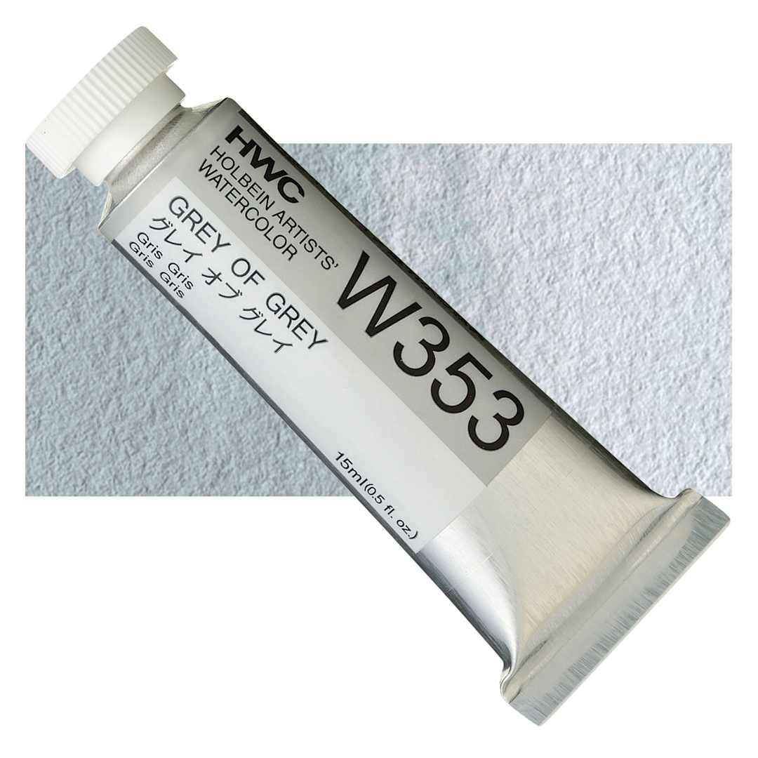 Open in modal - Holbein Artists' Watercolor - Grey of Grey, 15 ml tube and swatch