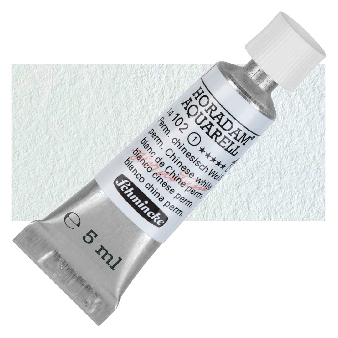 Open in modal - Schmincke Horadam Aquarell Watercolor - Permanent Chinese White, 5 ml tube and swatch