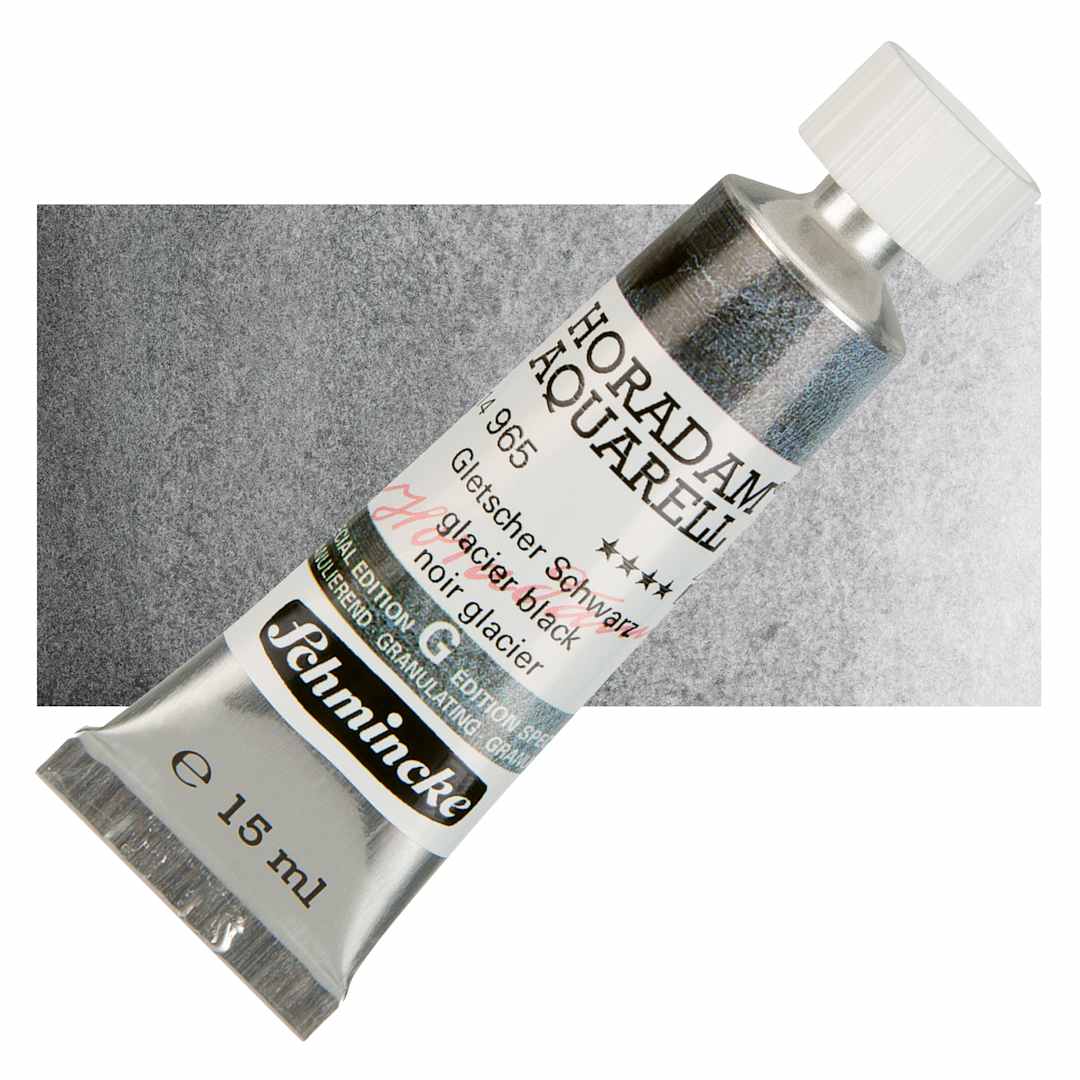 Open in modal - Schmincke Horadam Aquarell Artist Watercolor - Glacier Black, 15 ml, Tube and swatch