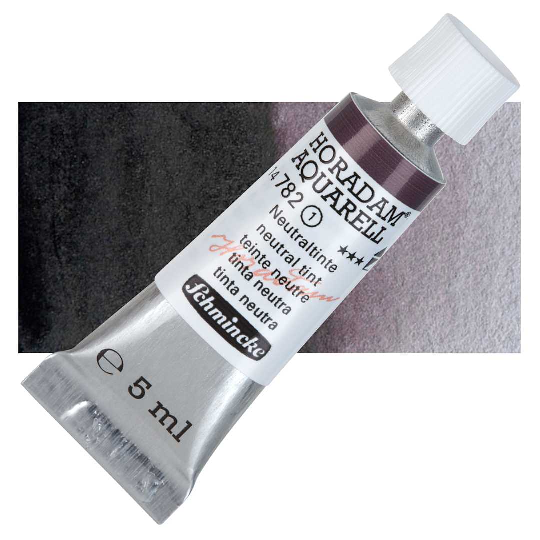 Open in modal - Schmincke Horadam Aquarell Watercolor - Neutral Tint, 5 ml tube and swatch