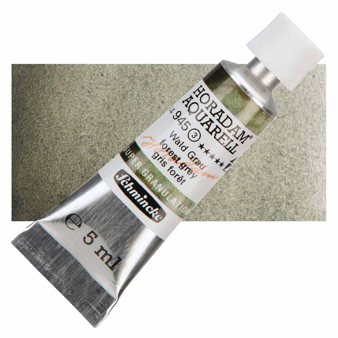 Open in modal - Schmincke Horadam Aquarell Watercolor - Forest Grey, 5 ml tube and swatch