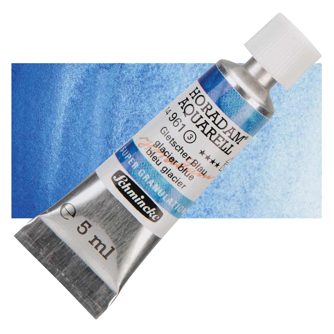 Open in modal - Schmincke Horadam Aquarell Watercolor - Glacier Blue, 5 ml tube and swatch