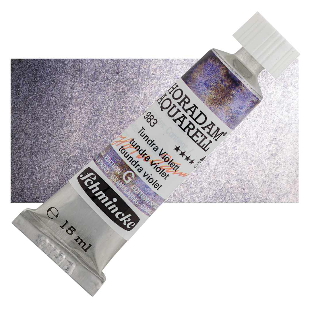 Open in modal - Schmincke Horadam Aquarell Artist Watercolor - Tundra Violet, 15 ml, Tube and swatch