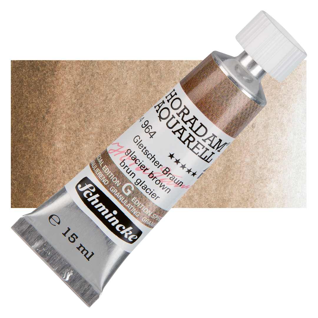 Open in modal - Schmincke Horadam Aquarell Artist Watercolor - Glacier Brown, 15 ml, Tube and swatch