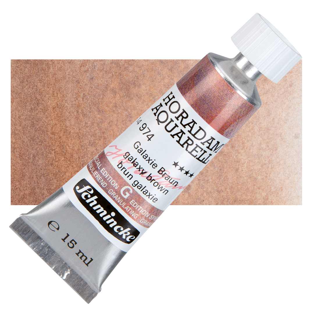 Open in modal - Schmincke Horadam Aquarell Artist Watercolor - Galaxy Brown, 15 ml, Tube and swatch