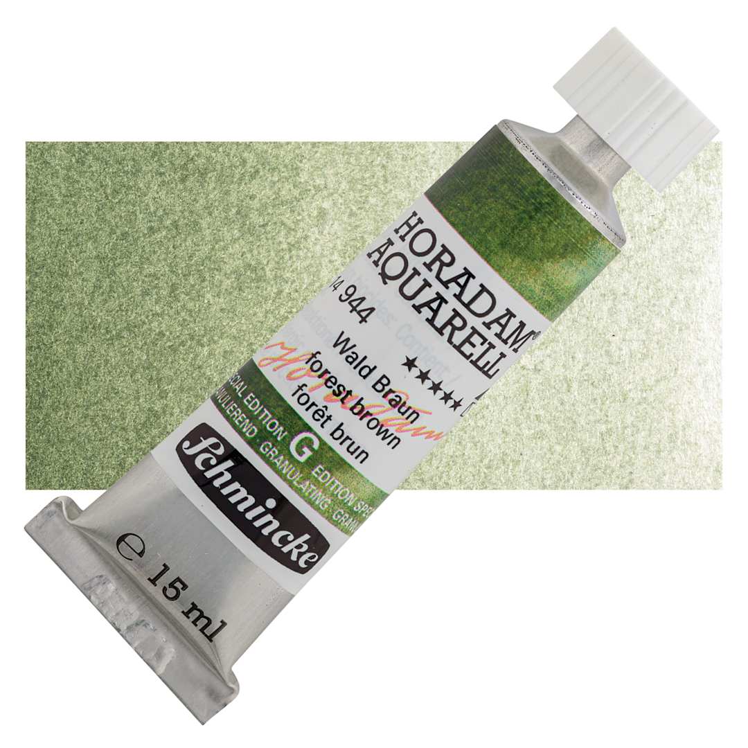 Open in modal - Schmincke Horadam Aquarell Artist Watercolor - Forest Brown, 15 ml, Tube and swatch