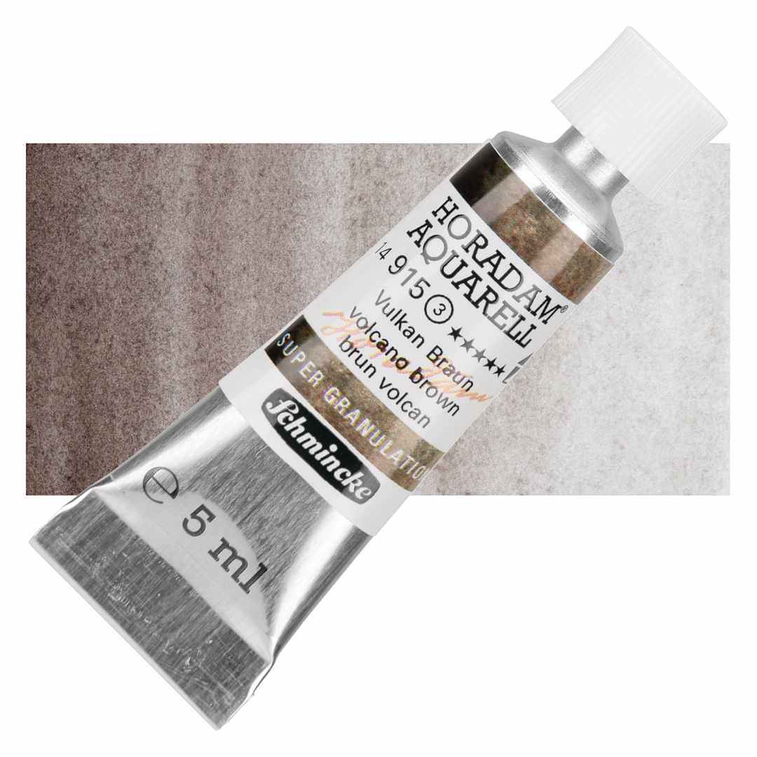 Open in modal - Schmincke Horadam Aquarell Artist Watercolor - Volcano Brown, 5 ml tube and swatch