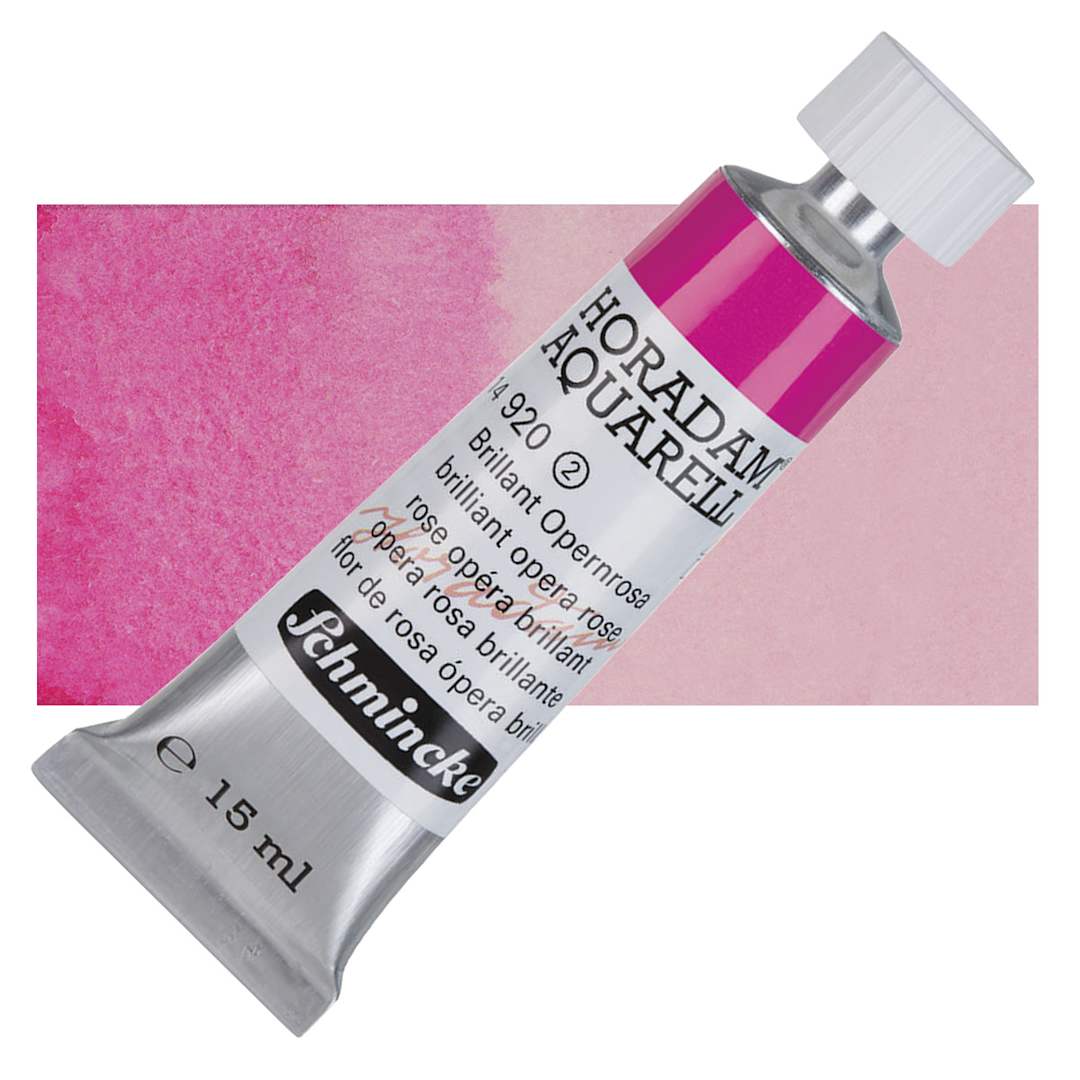Open in modal - Schmincke Horadam Aquarell Artist Watercolor - Brilliant Opera Rose, 15 ml tube and swatch