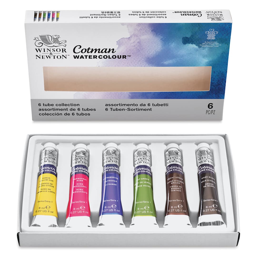 Open in modal - Winsor & Newton Cotman Tube Set - Set of 6 Colors (Set contents)