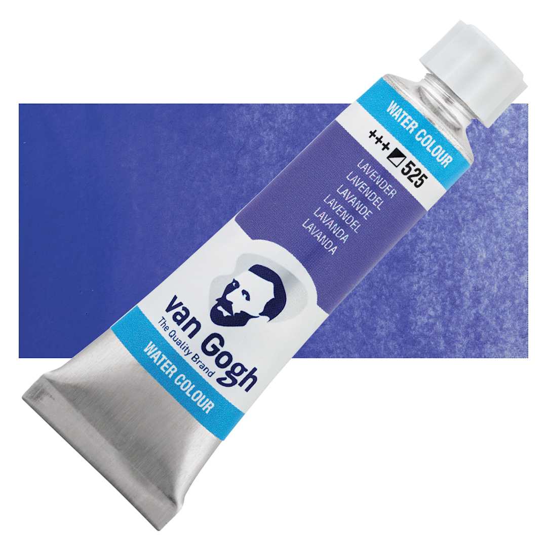 Open in modal - Van Gogh Watercolor - Lavender, 10 ml tube and swatch