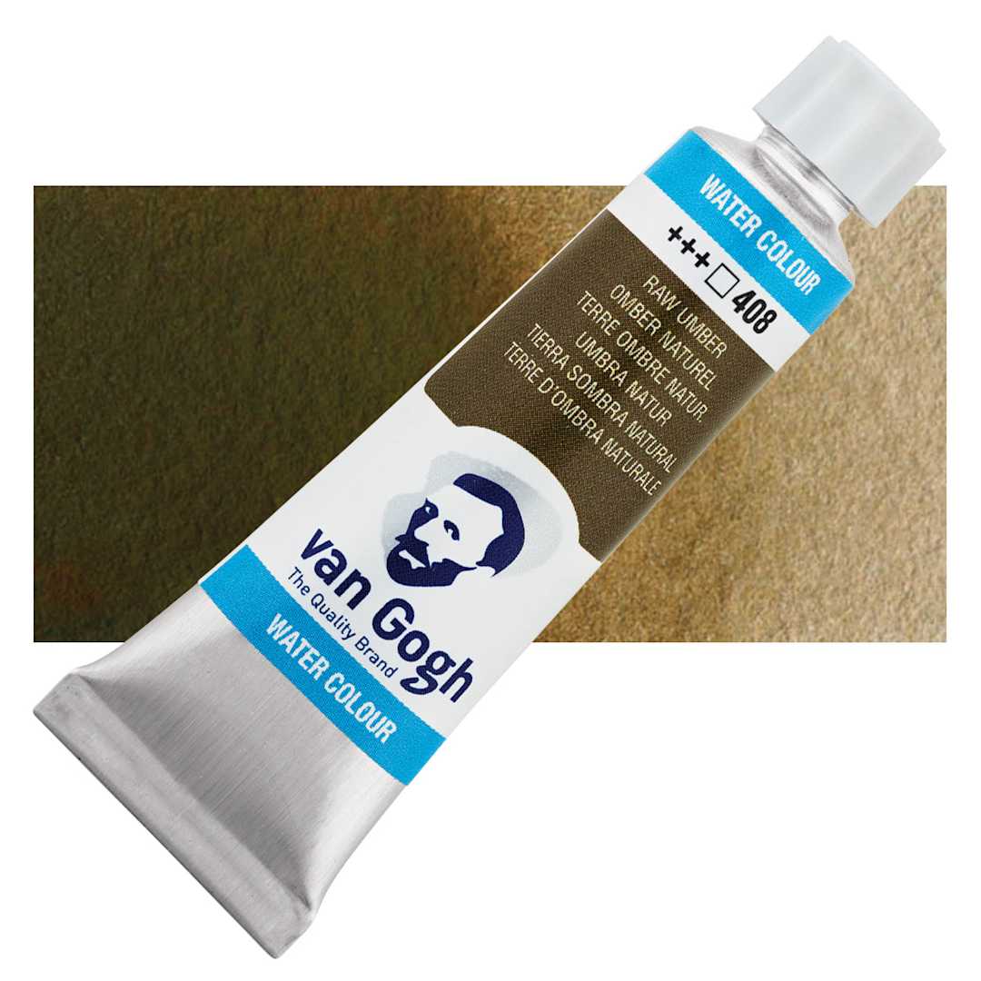 Open in modal - Van Gogh Watercolor - Raw Umber, 10 ml tube and swatch