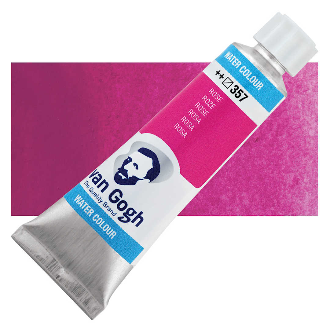 Open in modal - Van Gogh Watercolor - Rose, 10 ml tube and swatch