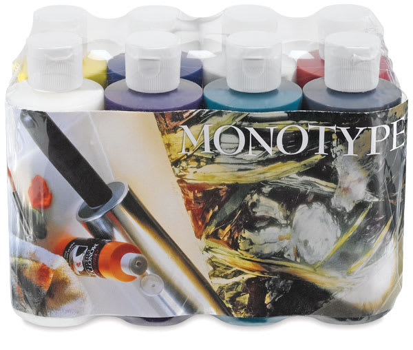 Open in modal - Createx Monotype Color Sets - Front of 8 pc Sampler set shown in package