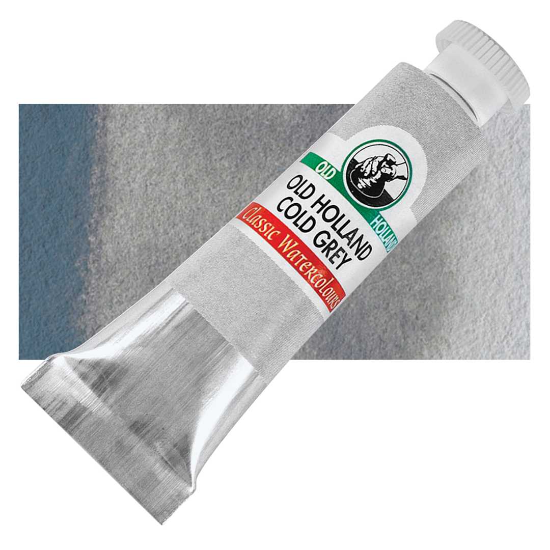 Open in modal - Old Holland Classic Artist Watercolor - Old Holland Cold Gray, 6 ml tube with swatch