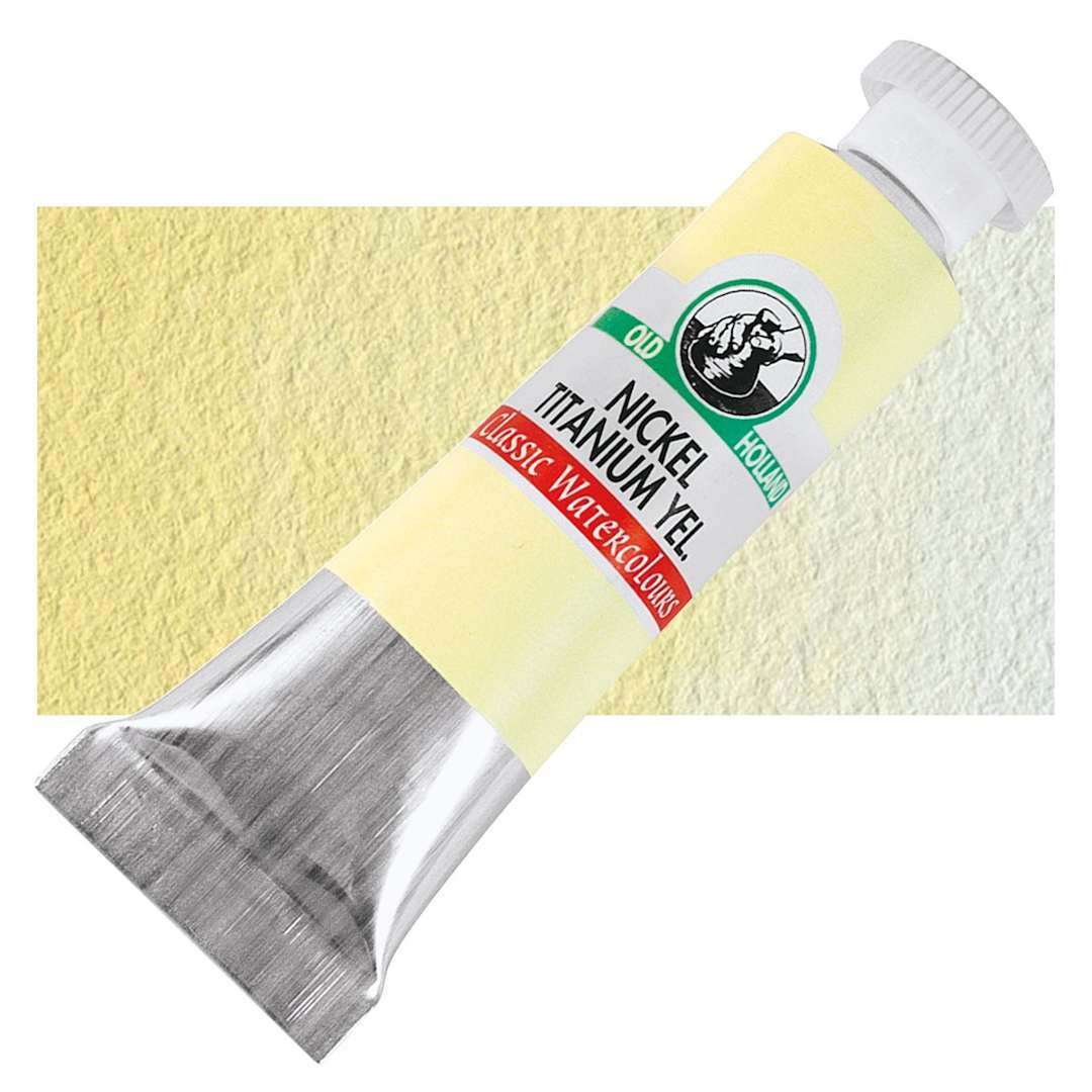 Open in modal - Old Holland Classic Artist Watercolor - Nickel Titanium, 6 ml tube and swatch