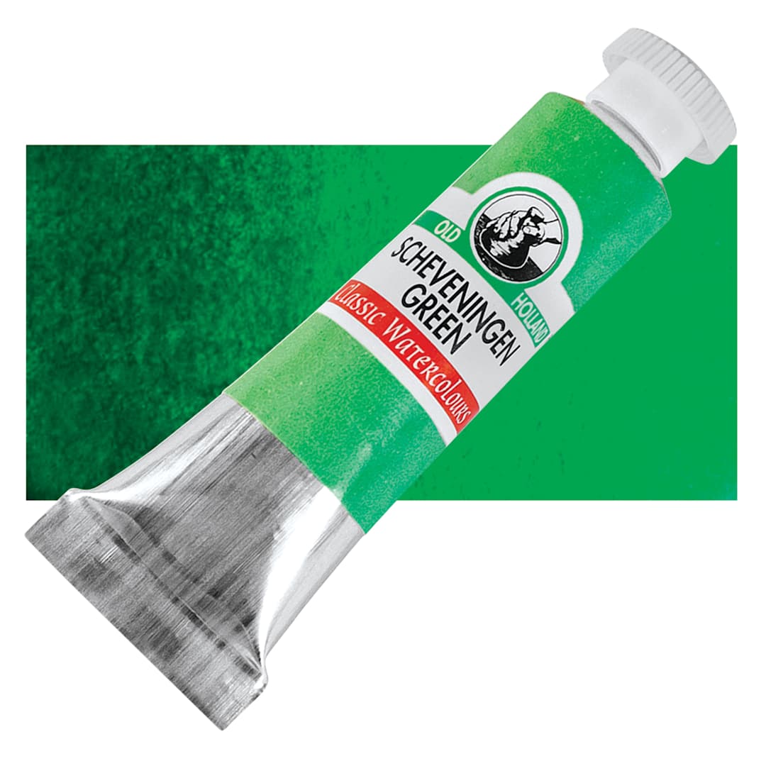 Open in modal - Old Holland Classic Artist Watercolor - Scheveningen Green, 6 ml tube with swatch
