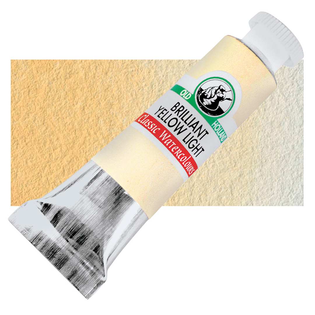 Open in modal - Old Holland Classic Artist Watercolor - Brilliant Yellow Light, 6 ml tube and swatch