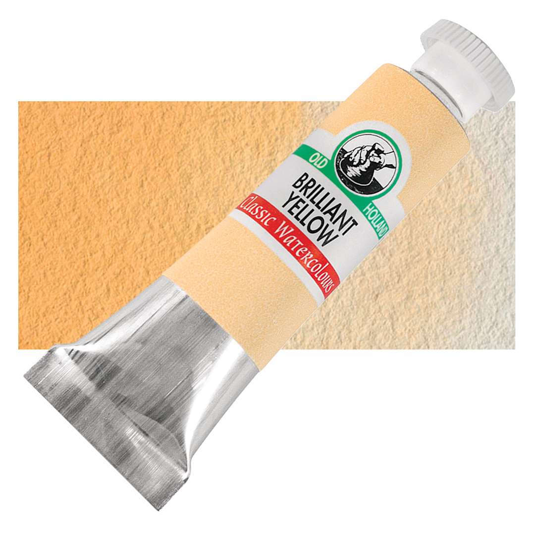 Open in modal - Old Holland Classic Artist Watercolor - Brilliant Yellow, 6 ml tube and swatch