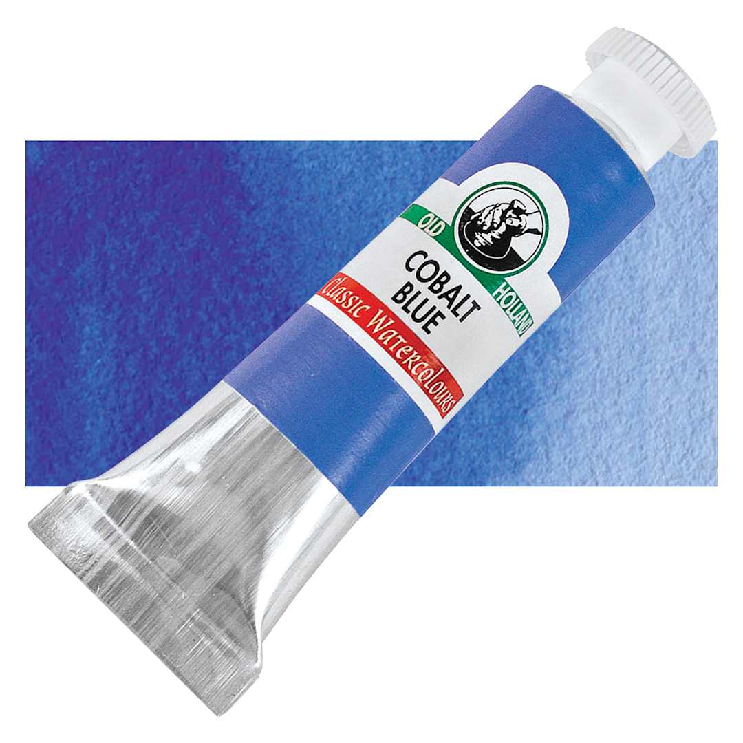 Open in modal - Old Holland Classic Artist Watercolor - Cobalt Blue, 6 ml tube and swatch
