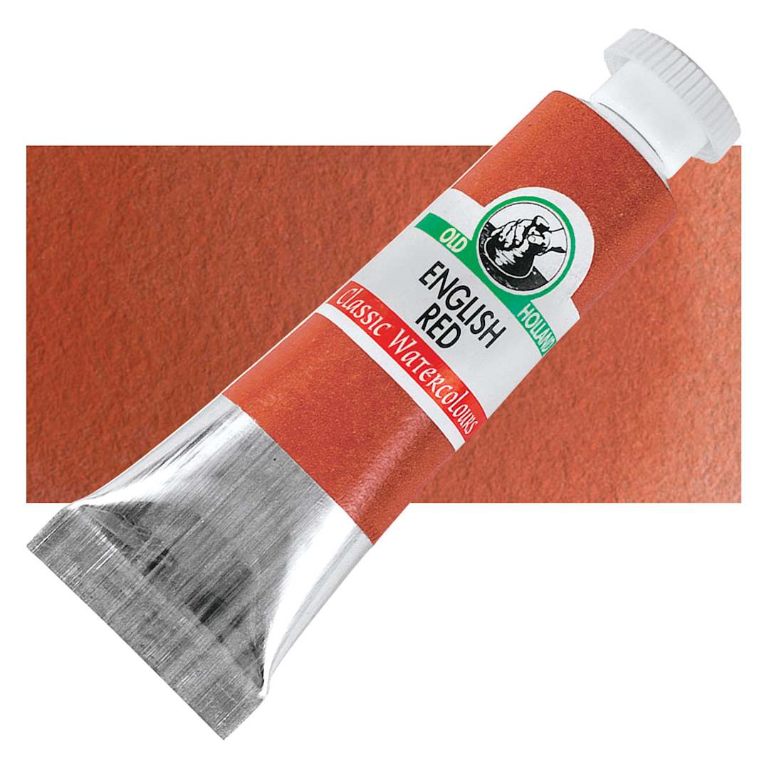 Open in modal - Old Holland Classic Artist Watercolor - English Red, 6 ml tube and swatch