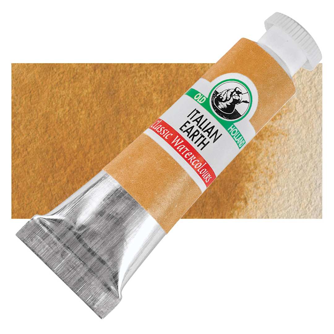 Open in modal - Old Holland Classic Artist Watercolor - Italian Earth, 6 ml tube and swatch