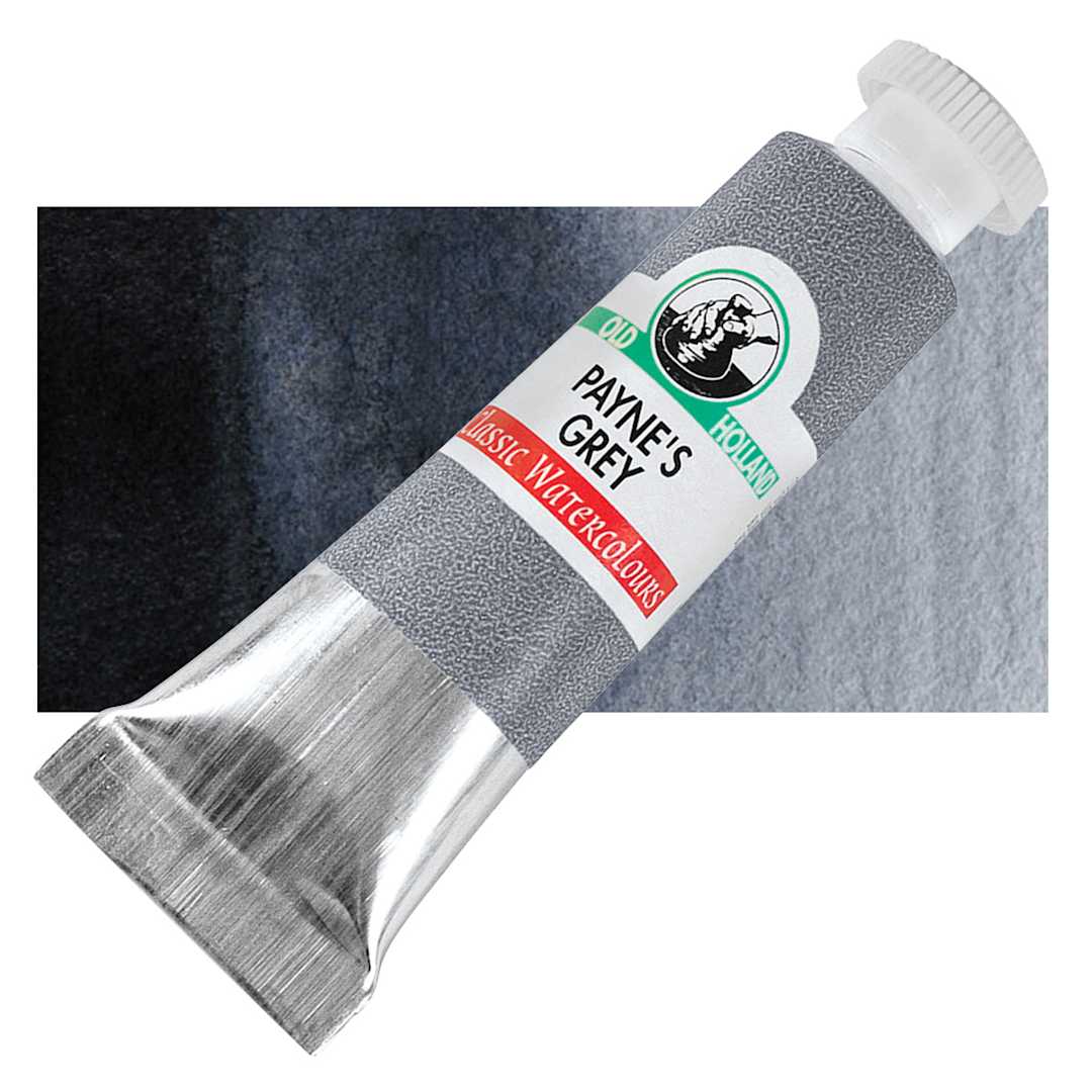 Open in modal - Old Holland Classic Artist Watercolor - Payne's Gray, 6 ml tube and swatch