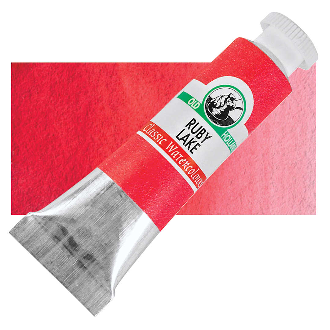 Open in modal - Old Holland Classic Artist Watercolor - Ruby Lake, 6 ml tube and swatch
