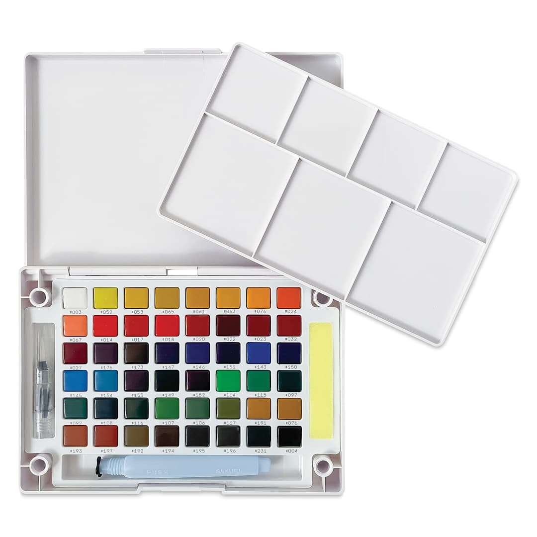 Open in modal - Sakura Koi Watercolor Half Pan - Set of 48 Sketch Box, Assorted Colors