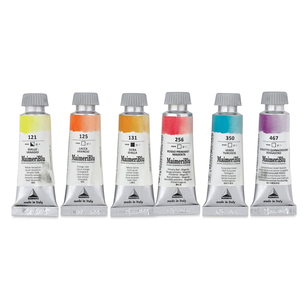 Open in modal - Maimeri Blu Artist Watercolor - Jeannie Dickson Artist Set of 6, 12 ml Tubes