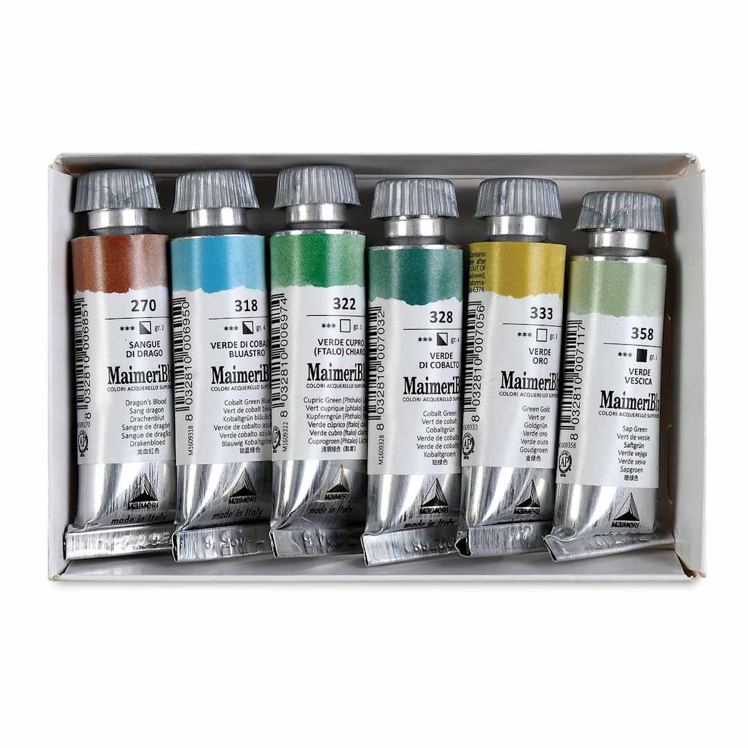 Open in modal - Maimeri Blu Artist Watercolor - Set of 6, Tuscany, 12 ml Tubes