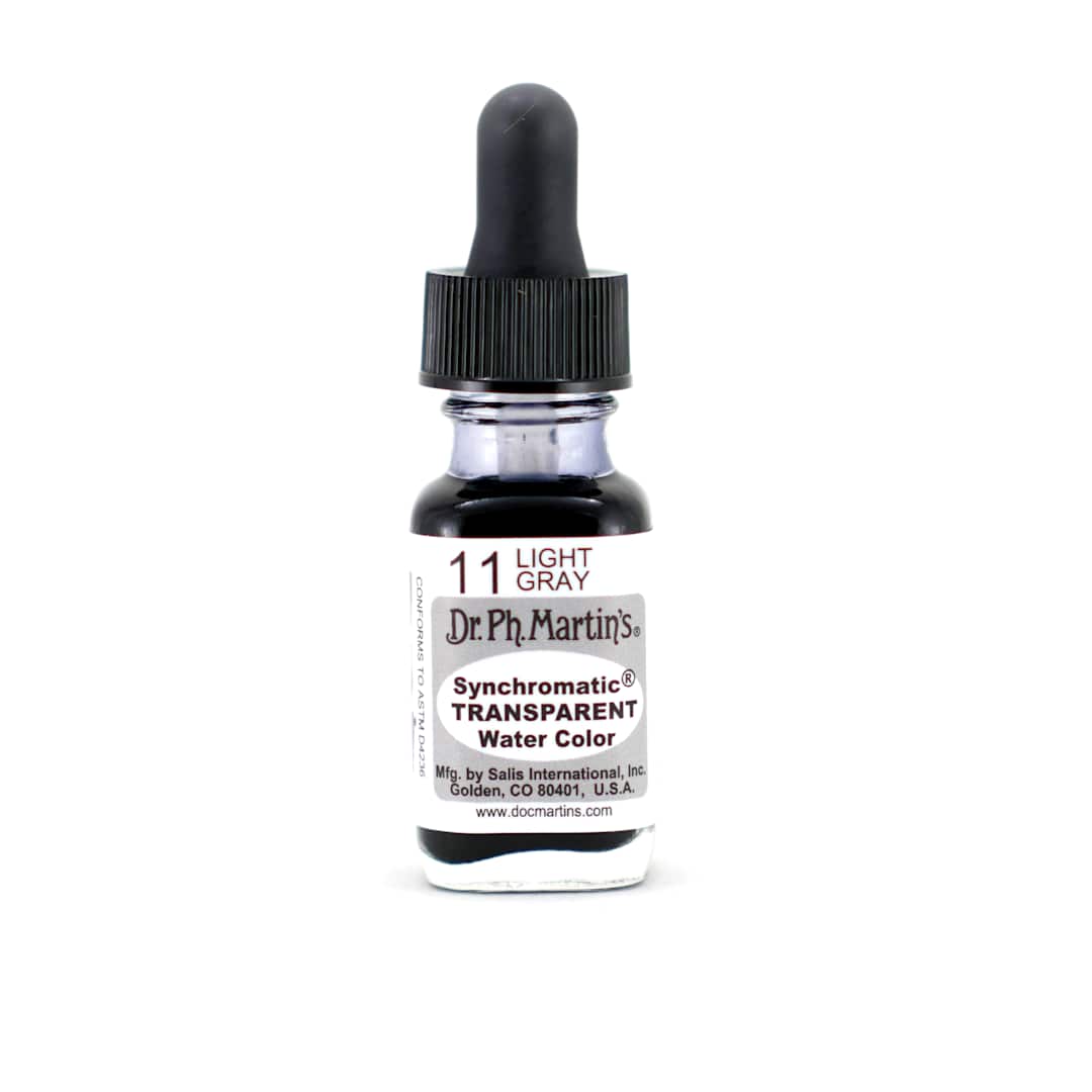 Open in modal - Dr. Ph. Martin's Synchromatic Transparent Watercolor Light Gray 0.5 oz