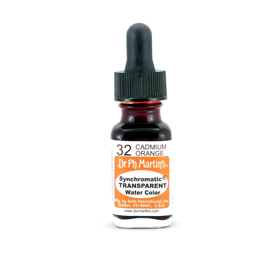 Open in modal - Dr. Ph. Martin's Synchromatic Transparent Watercolor Cadmium Orange 0.5 oz