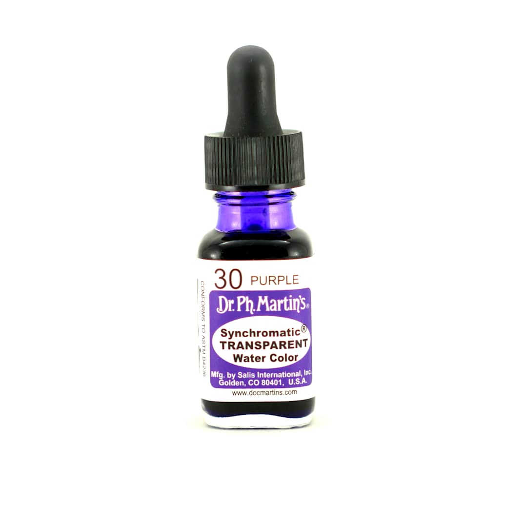 Open in modal - Dr. Ph. Martin's Synchromatic Transparent Watercolor Purple 0.5 oz