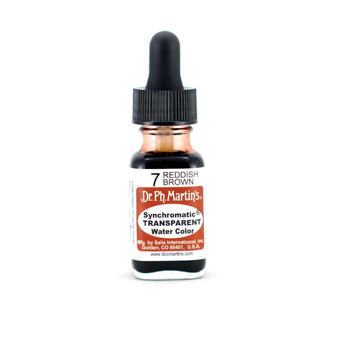 Open in modal - Dr. Ph. Martin's Synchromatic Transparent Watercolor Red Brown 0.5 oz