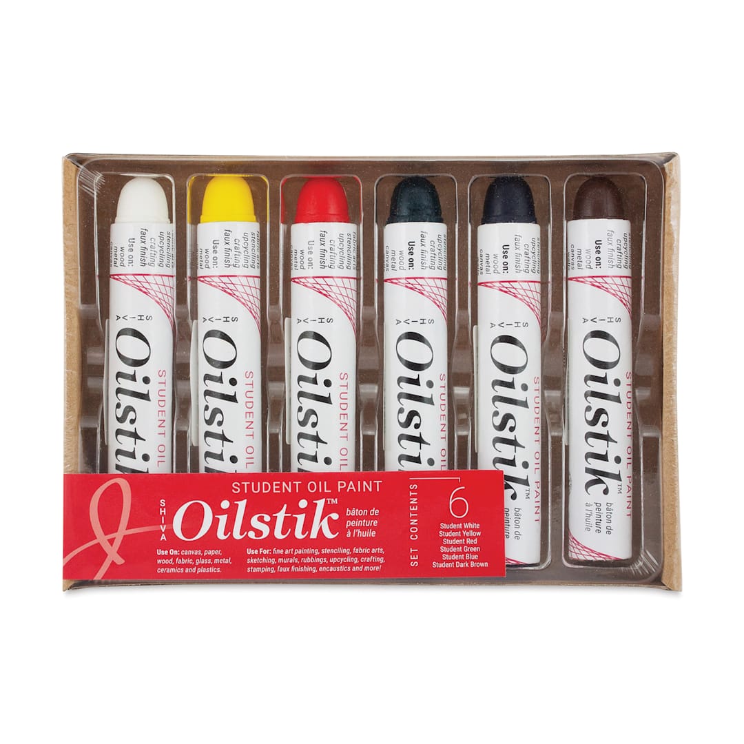 Open in modal - Richeson Shiva Student OilStik Set - Front of package of 6