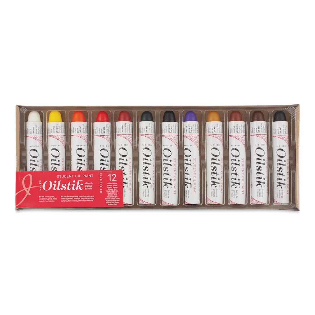 Open in modal - Richeson Shiva Student OilStiks - Assorted Colors, Set of 12