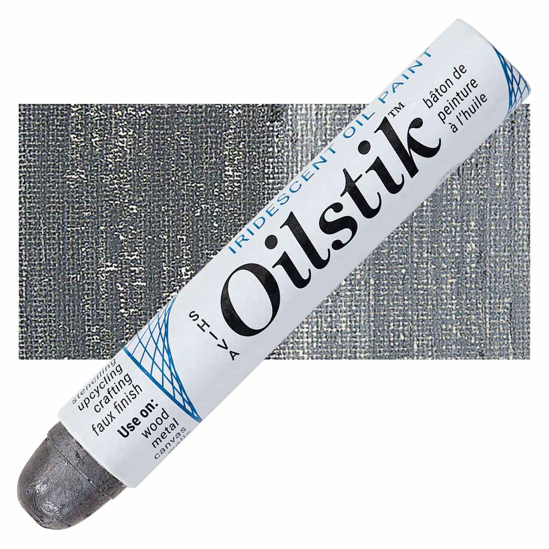 Open in modal - Shiva Oilstik Oil Paint - Iridescent Charcoal, oilstik and swatch