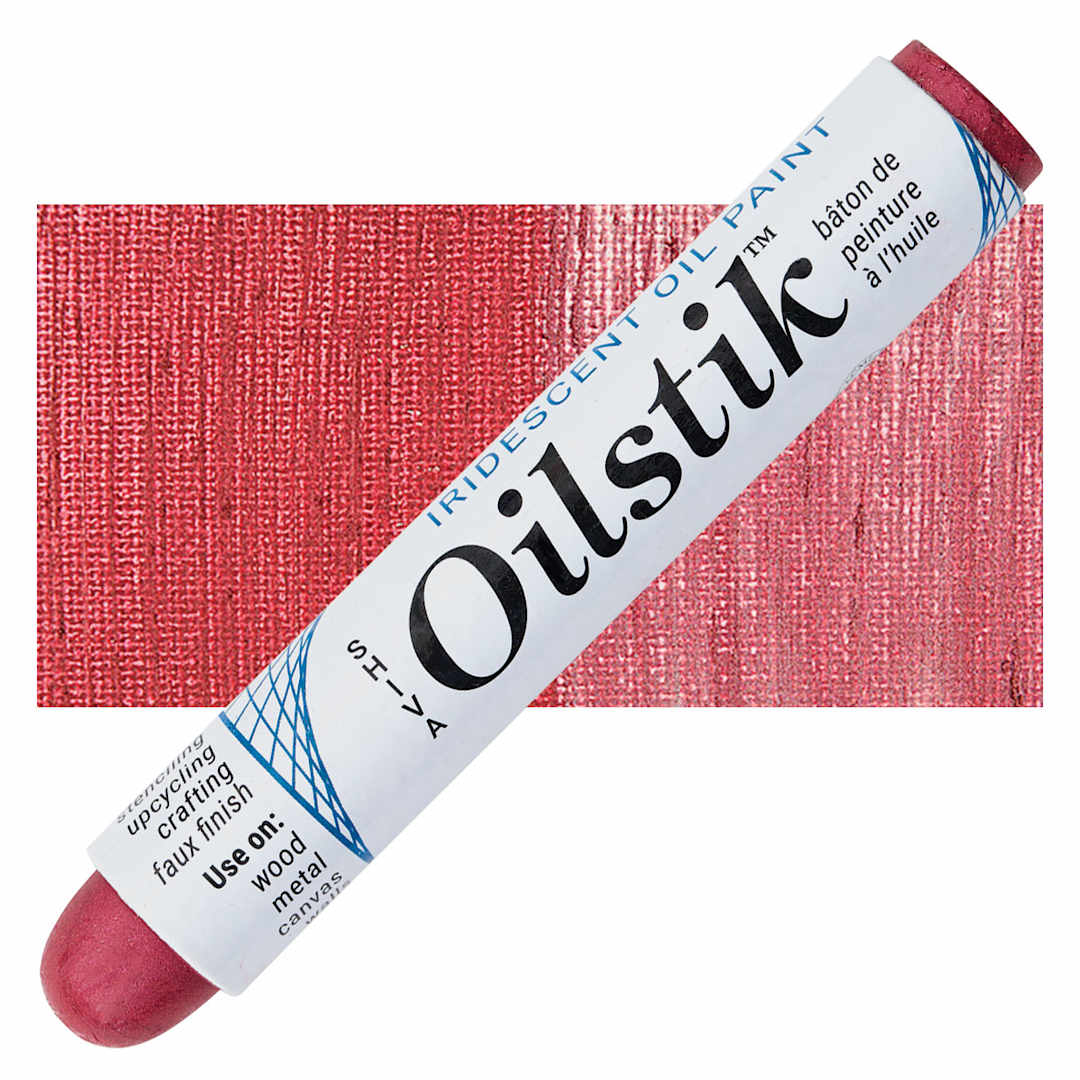 Open in modal - Shiva Oilstik Oil Paint - Iridescent Red oilstik and swatch