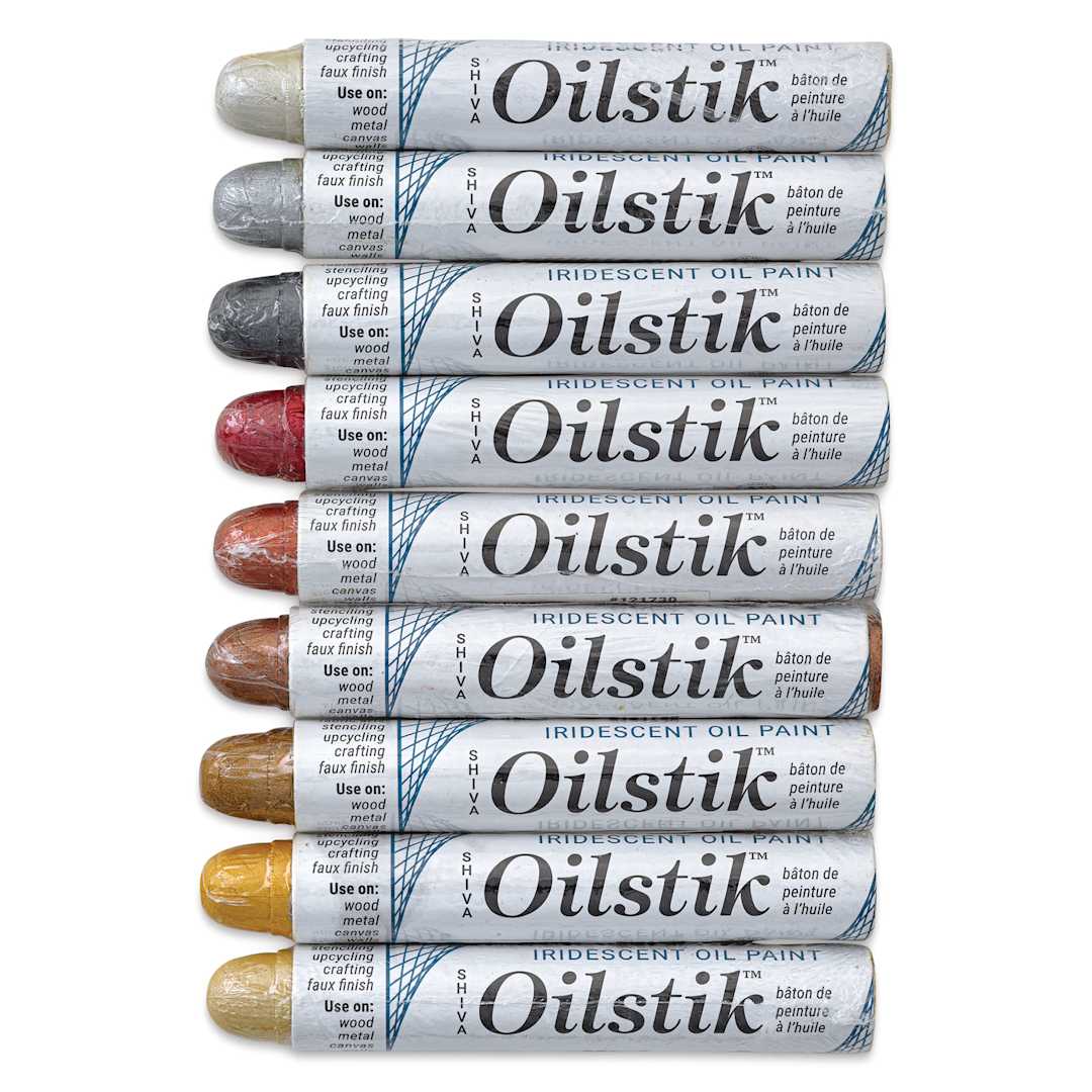 Open in modal - Shiva Oilstik Oil Paint - Metal Colors, Set of 9