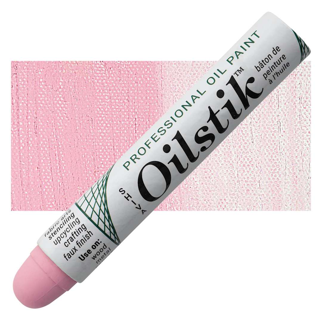 Open in modal - Shiva Oilstik Oil Paint - Medium Pink oilstik and swatch