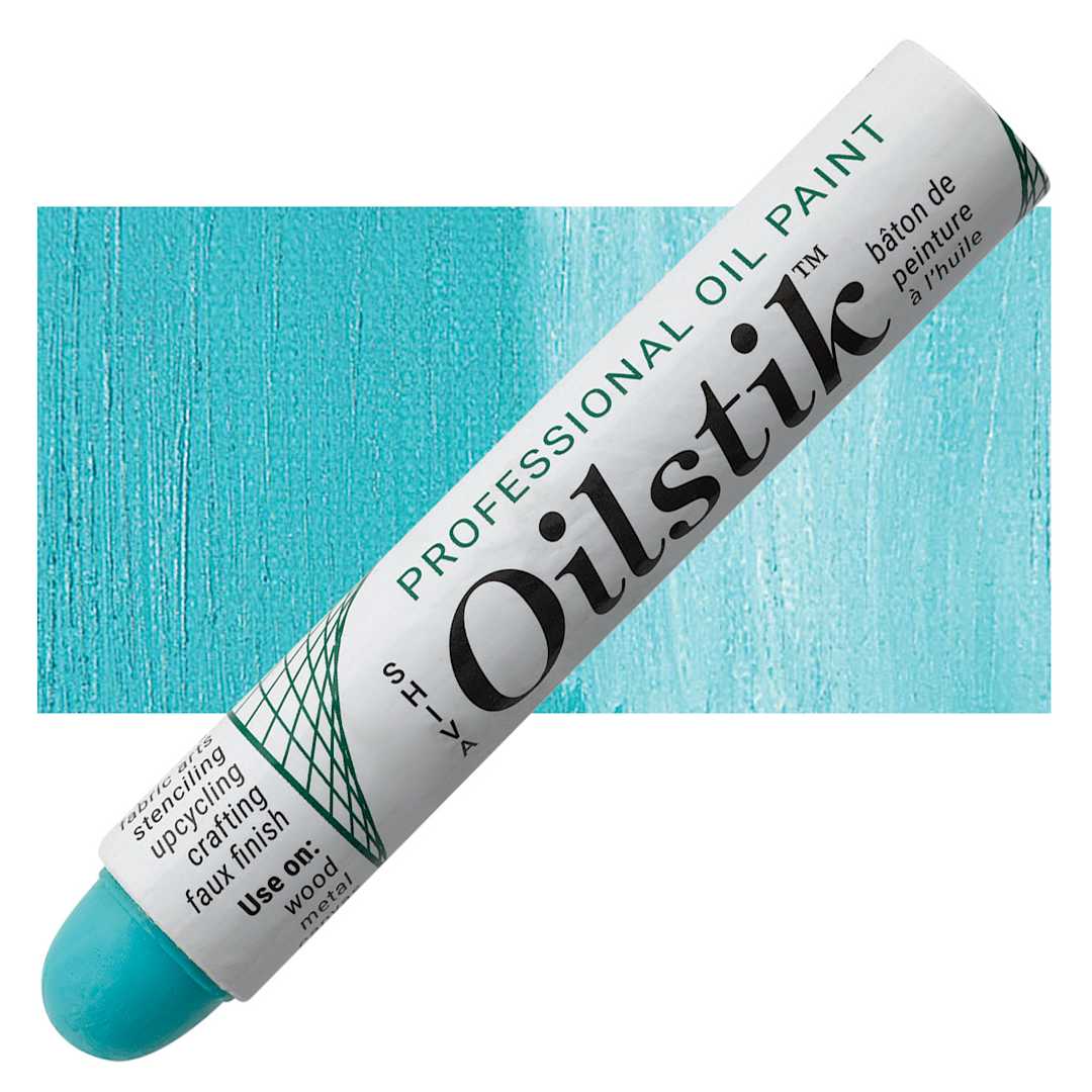 Open in modal - Shiva Oilstik Oil Paint - Turquoise oilstik and swatch