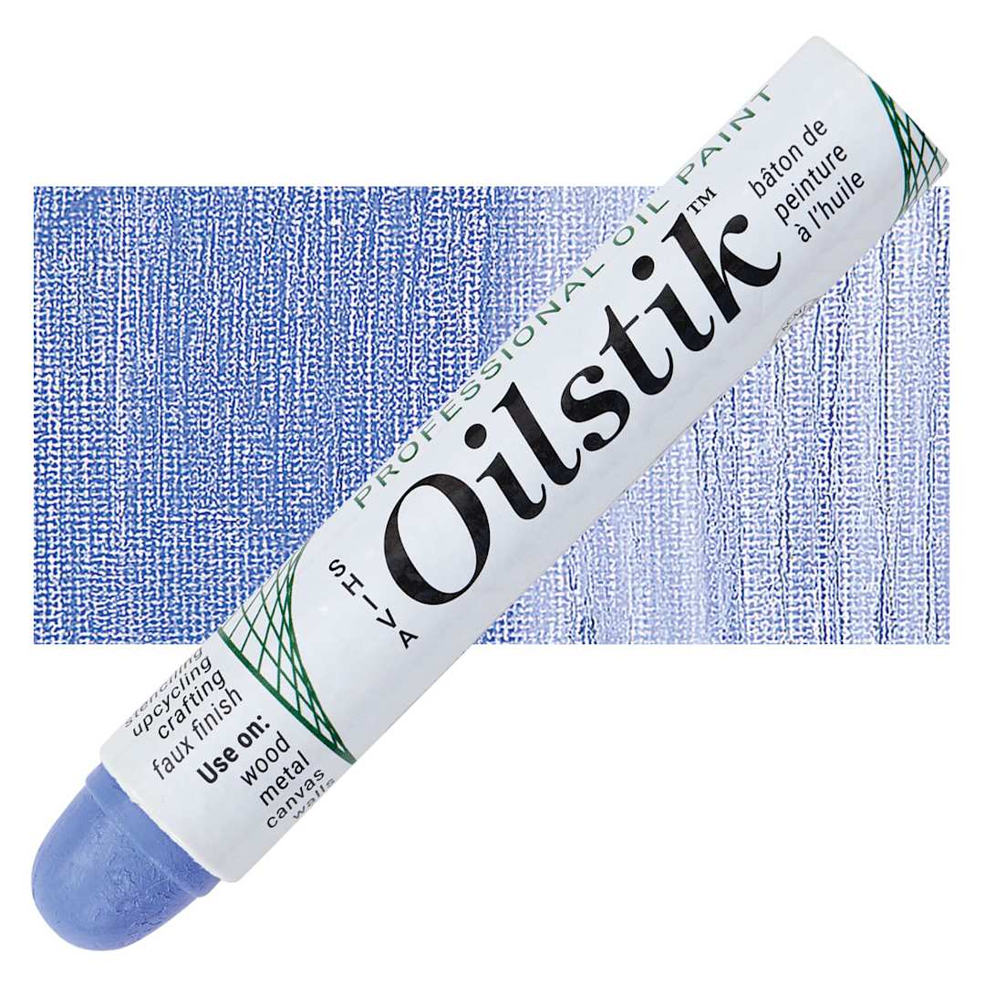 Open in modal - Shiva Oilstik Oil Paint - Periwinkle oilstik and swatch