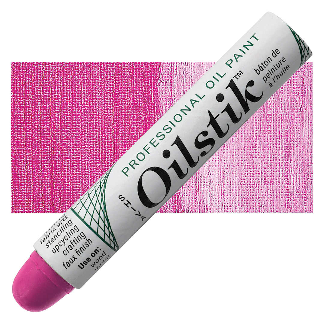 Open in modal - Shiva Oilstik Oil Paint - Fuchsia oilstik and swatch