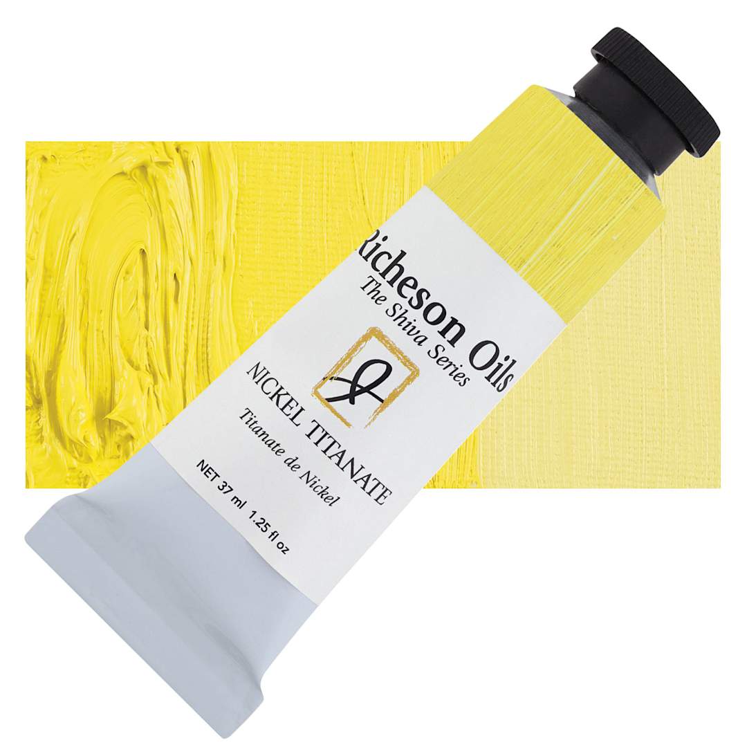 Open in modal - Shiva Signature Artist Oil Color - Nickel Titanate, 37 ml Tube and swatch